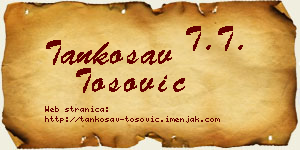 Tankosav Tošović vizit kartica